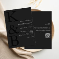 Monogramme moderne minimaliste tout en un Mariage