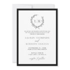 Monogramme noir blanc classique Mariage de code QR