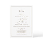 Monogramme or romantique Mariage double face