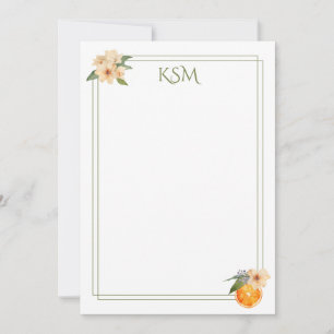 Invitation Monogramme Orange Blossom