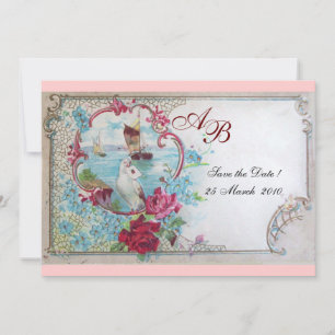 INVITATION MONOGRAMME ROMANTIQUE