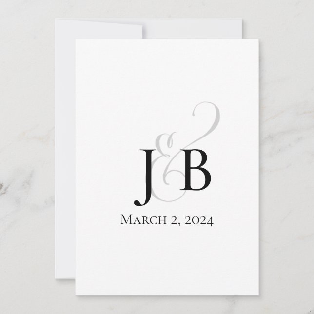 Invitation Monogramme simple (Devant)