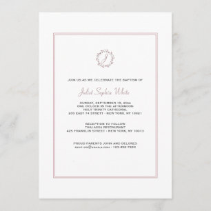 Invitation Monogramme Wreath