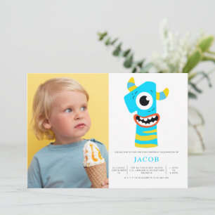 Invitation Monster Boys 1ère fête d'anniversaire Photo