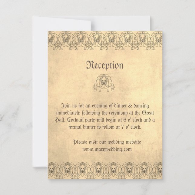 Invitation Monster lion medieval (Devant)