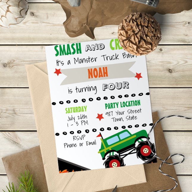 Invitation Monster Truck (Créateur téléchargé)