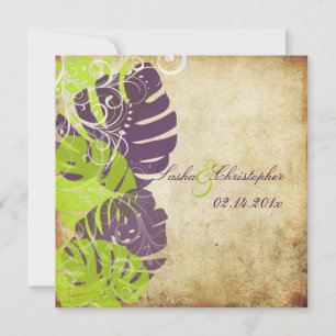 Invitation Monstère Pix-Dezines, Foliage Tropical + Fils