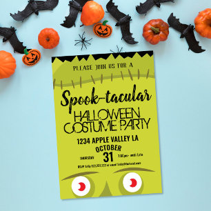 Invitation monstre de Frankenstein fête d'Halloween effrayant
