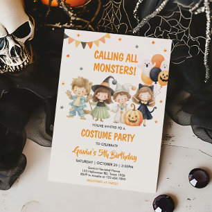Invitation Monstres Spooktacular Halloween Costume Anniversai
