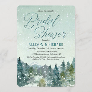 Invitation Montagnes russes et douches nuptiales en couple de