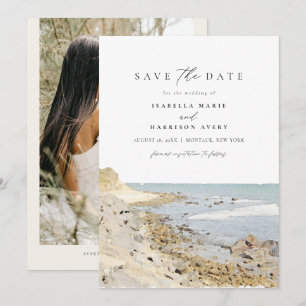 Invitation MONTAUK NEW YORK Watercolor Beach Enregistrer la d