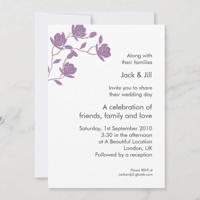 Invitation Monter haut (violet) 5x7 (Devant)