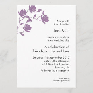 Invitation Monter haut (violet) 5x7