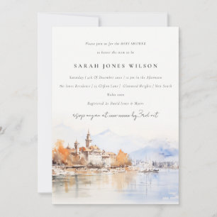 Invitation Montreux Suisse Paysage Baby Shower