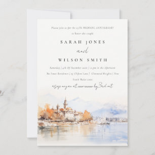 Invitation Montreux Suisse Paysage Mariage Anniversaire