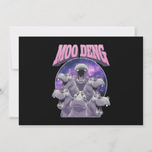 INVITATION MOO-DENG LE BÉBÉ HIPPOPOTAME PYGMÉE FAMOUS MOODENG