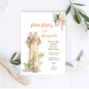 Invitation Moo Moo's & Margaritas Tropical Party
