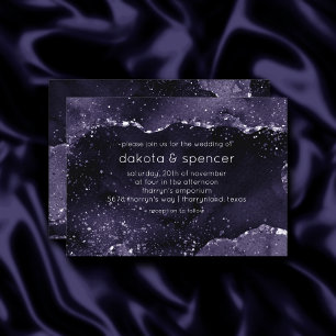 Invitation Moody Agate   Midnight Indigo Deep Purple Glam