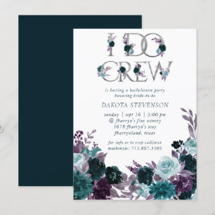 Invitation Moody Boho   Turquoise Floral I Do Crew Fête des m