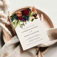 Moody Floral Bourgogne Mariage