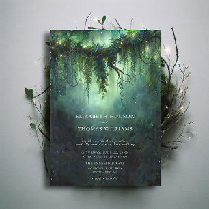 Invitation Moody Forest enchantée Magique moderne Mariage fon