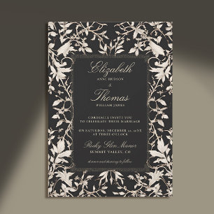 Invitation Moody Forest Foliage Frame Moderne Classique Maria
