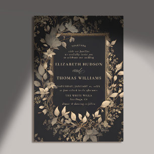 Invitation Moody Forest Lush Botana Mariage Patina Or