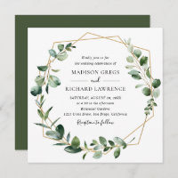 Moody Greenery avec Mariage de cadre géométrique o