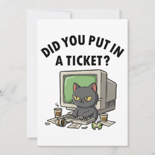 Invitation Moody helpdesk cat demande si vous avez mis un tic