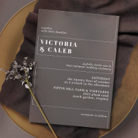 Moody noir & blanc Mariage minimaliste moderne