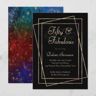 Invitation Moody Ombre   Joyau Tone Fabuleux 50e anniversaire