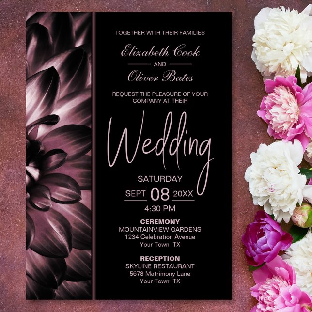 Invitation Moody Pink FlorMariage (Créateur téléchargé)