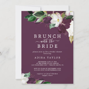 Invitation Moody Plum Brunch avec la Fête des mariées de mari