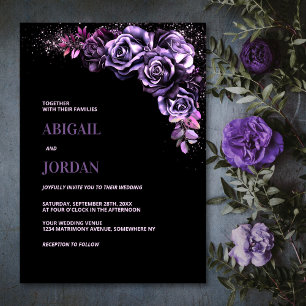 Invitation Moody Purple FlorMariage