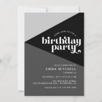 Moody Retro Cool Noir & Blanc Monochrome Anniversa