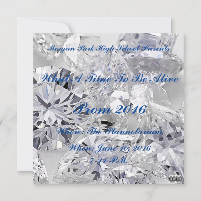 Invitation Morgan Park Prom (Devant)