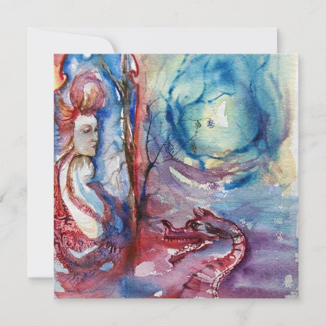 Invitation MORGANA , rose bleu (Devant)