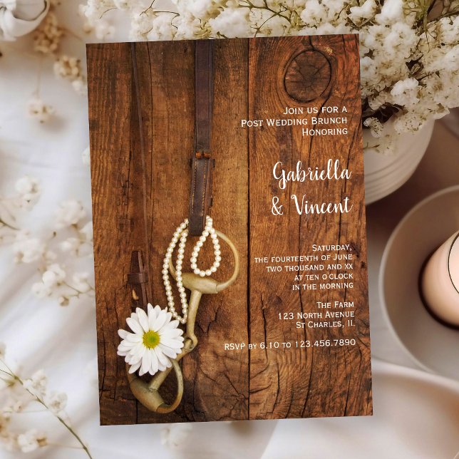 Invitation Morsure de cheval White Daisy occidental après le  (Créateur téléchargé)