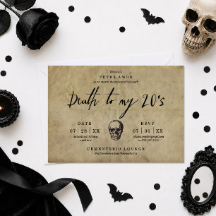 Invitation Mort à ma fête des 20 ans