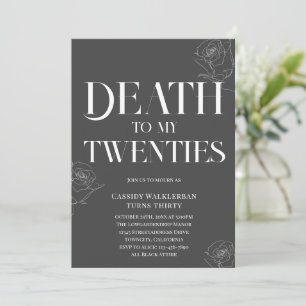 Invitation Mort à mes 20 ans 30e anniversaire