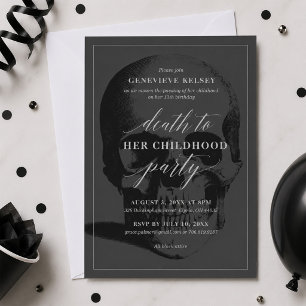 Invitation Mort à votre fête d'anniversaire de 13 ans