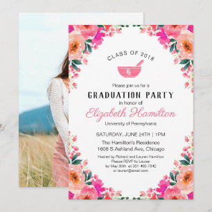 Invitation Mortar Pestle Pharmaciale School Grad Party Photo