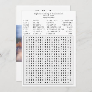 Invitation Mot Mariage photo moderne Recherche Enregistrer la