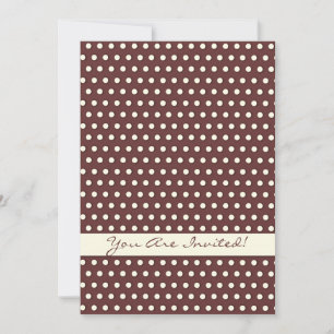 Invitation Motif à pois blanc ivoire crème
