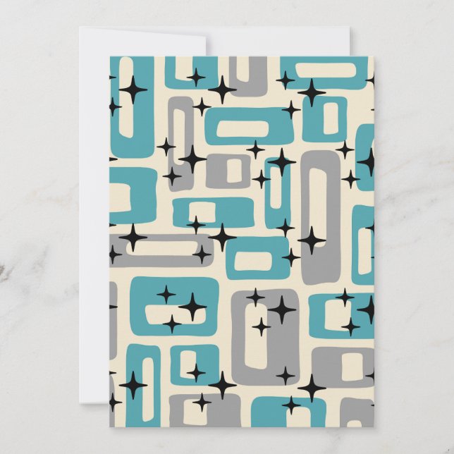 Invitation Motif Abstrait moderne du milieu du siècle (Devant)