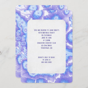 Invitation Motif abstrait violet et bleu