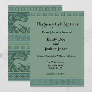 Invitation Motif animalier Art Déco Nouveau Chien Nature