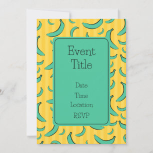 Invitation motif banane