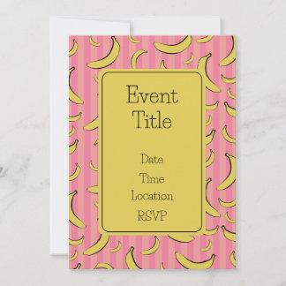 Invitation motif banane