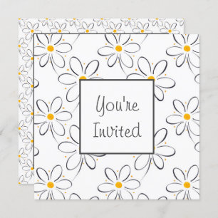 Invitation Motif blanc